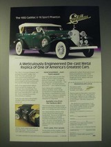 1989 Danbury Mint 1932 Cadillac V-16 Sport Phaeton Replica Ad - Meticulo... - £14.74 GBP