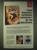 1989 TSR AD&amp;D 2nd Edition Player&#39;s Handbook, Monstrous Compendium Ad - £14.45 GBP