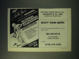 1989 Loretta Lynn&#39;s National Motocross Championships Ad - £14.78 GBP