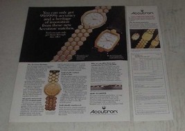 1989 Bulova Accutron Watches Ad - You can only get 99.999% accuracy - £14.61 GBP