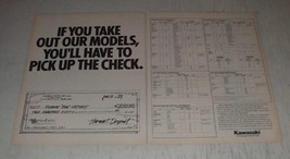 1989 Kawasaki Motorcycles Ad - If you take out our models, you'll have to pick  - $18.49