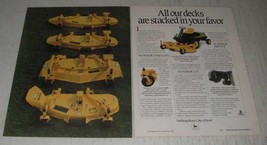 1989 John Deere Front Mower Ad - All our decks are stacked in your favor - $18.49
