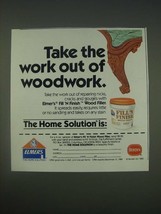 1989 Elmer&#39;s Fill &#39;n Finish Wood Filler Ad - Take the work out of woodwork - £14.62 GBP