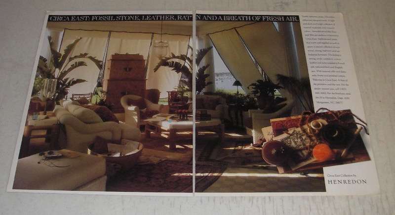 1989 Henredon Circa East Collection Furniture Ad - $18.49