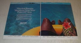 1989 Marriott Resorts Ad - Marriott Resorts. Vacations from your point of view - £14.48 GBP