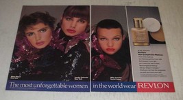 1989 Revlon New Complexion Makeup Ad - Alexa Singer, Milla Jovovich - $18.49