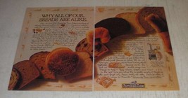 1989 Pepperidge Farm Bread Ad - Why all of our breads are alike - £14.54 GBP