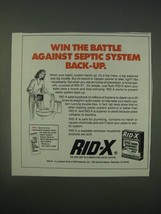 1989 Rid-X Beneficial Bacteria Additive Ad - Win the battle against septic  - £14.46 GBP