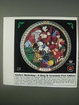 1989 Bing &amp; Grondahl Santa&#39;s Workshop Plate Ad - £14.78 GBP