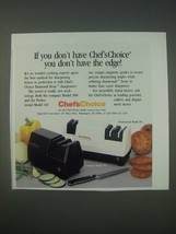 1989 Chef&#39;s Choice Ad - Diamond Hone Sharpeners Model 300 and Model 110 - £14.44 GBP