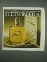 1989 Coty Stetson Cologne Ad - When you like your cologne comfortable - $18.49
