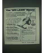 1989 Troy-Bilt Trail Blazer Sickle Bar Mower Ad - The off-lawn mower - £14.78 GBP