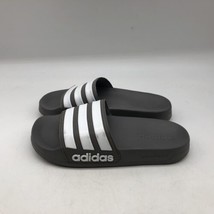 Adidas Adilette Aqua Slides Grey Swim Pool Sandals Size 4 - $25.34