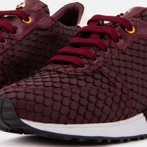 The Scarlet Burgundy Leather Women Sneaker image 5