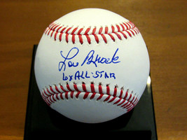 Lou Brock 6 X ALL-STAR Stl. Cardinals Hof Signed Auto Oml Baseball Jsa Authentic - £197.83 GBP