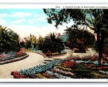 Garden Scene In Southern California CA UNP WB Postcard H23 - £2.30 GBP