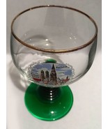 Vintage France Luminarc Green Coil Stem Wine Glass - 1970&#39;s - £7.96 GBP