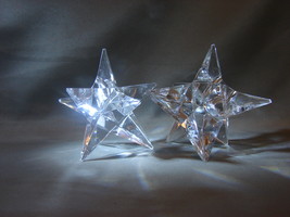 Crystal Rosenthal Crystal  Star Candlestick Holders - £62.93 GBP