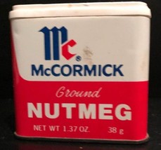 Vintage McCormick Ground Nutmeg Tin - 1970&#39;s - £7.04 GBP