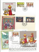 Isle of Man Lot of 4 1981 Christmas FDC 1982 Card 1983 Card and FDC - $8.99