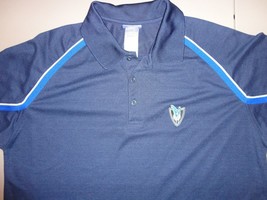 Blue Reebok Nba Basketball Dallas Mavericks Polyester Polo Shirt Men L Excellent - $24.63