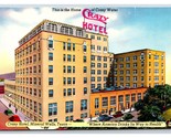 Crazy Hotel Home Of Crazy Waters Mineral Springs Texas UNP Chrome Postca... - $4.42