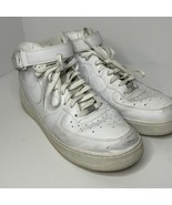 Nike Air Force 1 Mid &#39;07 Mens Size 13 White Athletic Basketball Shoes Sn... - $51.50 CAD