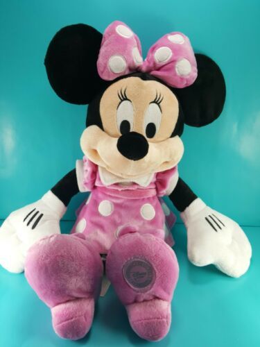 Disney Store Mickey Mouse Clubhouse Minnie Mouse 19&quot; Pink &amp; White Plush ... - $18.80