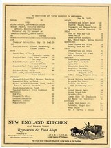 1927 New England Kitchen Menu Boston Massachusetts 1st School Lunch Program  - £216.90 GBP