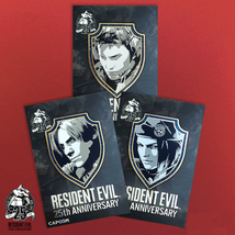 Resident Evil Chris Redfield Leon Kennedy Jill Valentine 25th Anniversary Pins - £71.24 GBP
