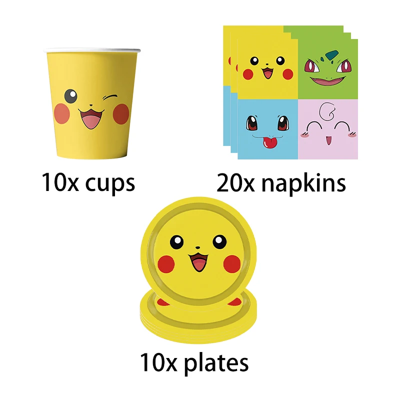 40PC Limited Edition! Pokemon birthday supplies, Pikachu - £19.12 GBP