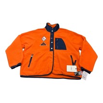 Denver Broncos Fleece Women L Jacket Coat Orange Full Snap Down Football... - $509.97 MXN