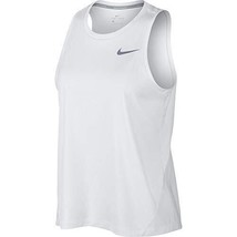 Nike Women&#39;s Miler Running Tank White/Reflective Silver Medium AJ8102-100 - £31.45 GBP