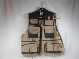 Fishing Vest Rustic Ridge Adult S/M Tan Fly Angler Hunting Hiking Outdoor Lures - £14.75 GBP