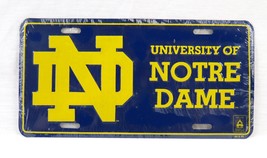Vintage Sealed Notre Dame Logo License Plate w/ Bookstore Tag - $14.84