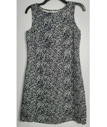 J. CREW Blue Sheath Dress Floral Print Navy Blue Off-White Lined Sz 6 Sl... - £26.33 GBP
