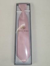 Men's Vito Rofolo From Italy Tie Hankie Gift Boxed 100% Silk VR-28 Pink Pique image 4