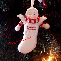 Snowbabies Favorite Teacher Stocking Ornament New - £8.66 GBP