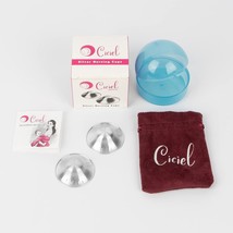 Ciciel  Silver Nursing Cups W Blue Case NEW - £19.34 GBP