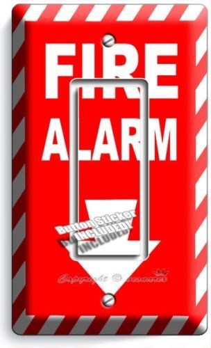 FIRE ALARM DECORATIVE SINGLE GFCI LIGHT SWITCH WALL PLATE COVER ROOM ROOM DECOR