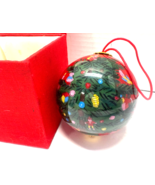 Li Bien Painted Inside Christmas Tree 3&quot; Round Glass Ornament Ball In Box - €10,17 EUR