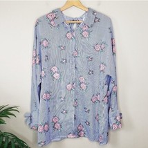 NWT Umgee | Striped Floral Button Front Shirt, womens size small - £18.94 GBP