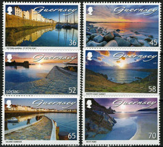 ZAYIX Guernsey 1136-1141 MNH Seaside Views Harbors St. Peter Port 090823S61M - £6.38 GBP