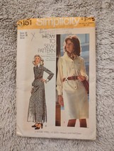 1970&#39;s VTG Simplicity Misses&#39; Shirt-Dress Sewing Pattern 5151 Size 16 UNCUT - £7.49 GBP