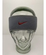 Nike Swoosh Fleece Headband Gray, Red Accents Ear Warmer Unisex One Size - $19.75