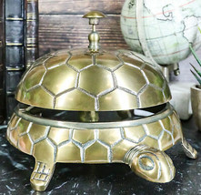 Metal Nautical Vintage Look Turtle Tortoise Paperweight Desk Counter Clerk Bell - £35.96 GBP
