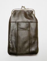 New Genuine Leather Soft Cigarette Case - DARK BROWN - $18.00