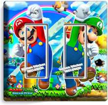 Super Mario And Luigi Bros Double Gfci Light Switch Wall Plate Cover Room Decor - £10.19 GBP