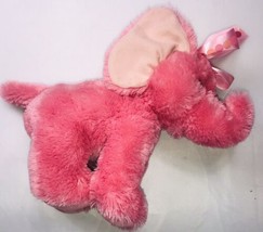 Applause Russ Pink Elephant Plush Very soft 10&quot; Stuffed dots ribbon 4828... - £10.85 GBP