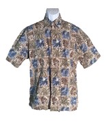PIERRE CARDIN Men&#39;s Short Sleeve Button Down Palm-Tree Hawaiian Shirt Large - $204.33 MXN